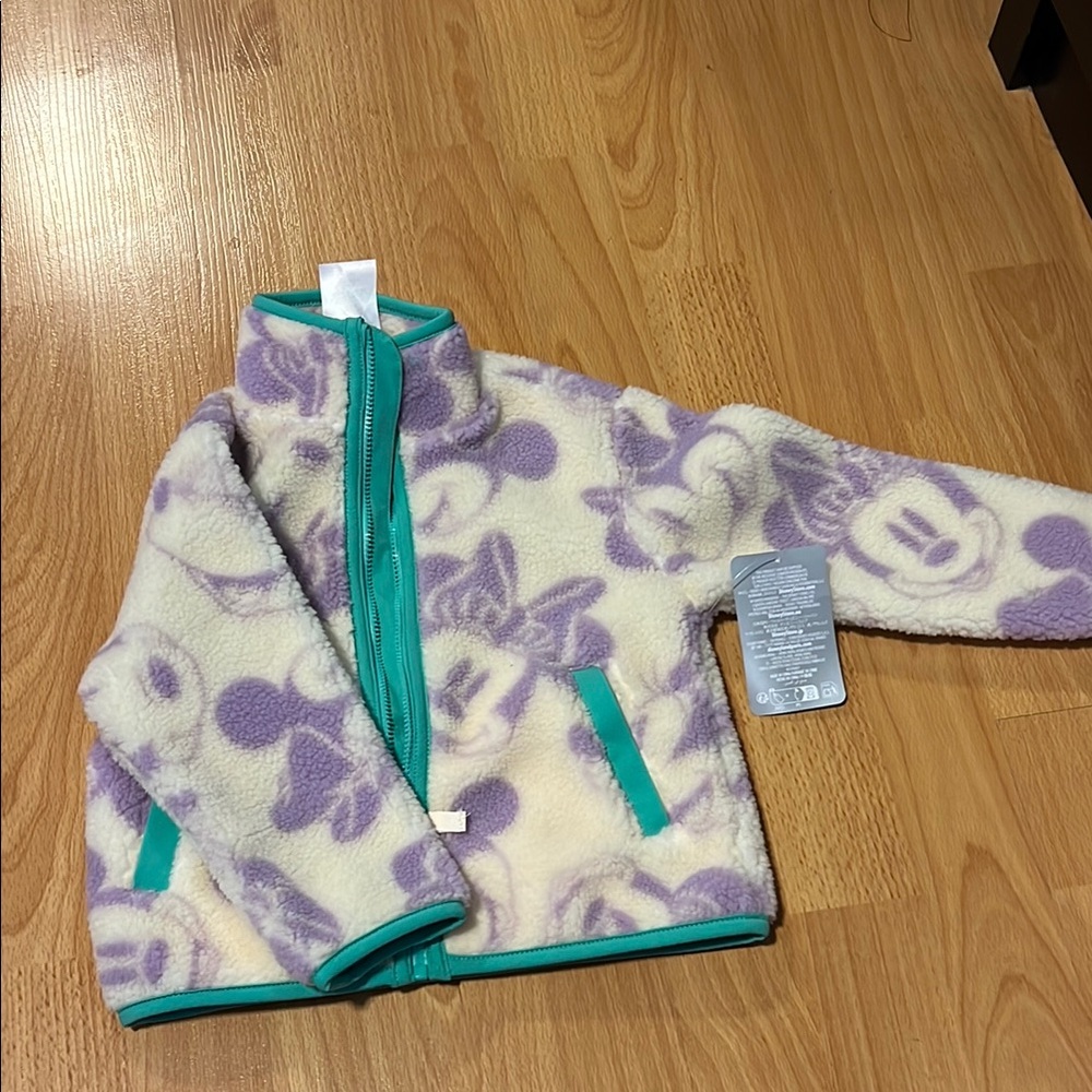 Cream and Purple Patterned Jacket with Teal Accents